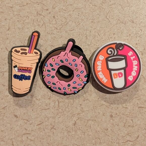 None Handbags - Dunkin Donuts Croc Charms Jibbitz - set of 3
